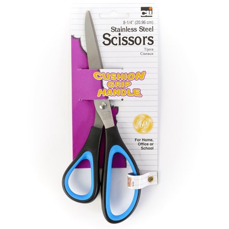 Charles Leonard Cushion Grip Scissors, 8.25in Bent, PK6 80825